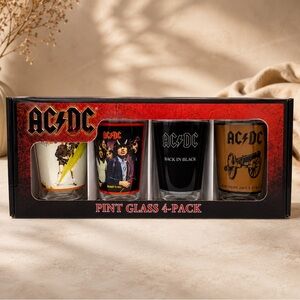 *New* AC/DC Pint Glass 4-Pack Set